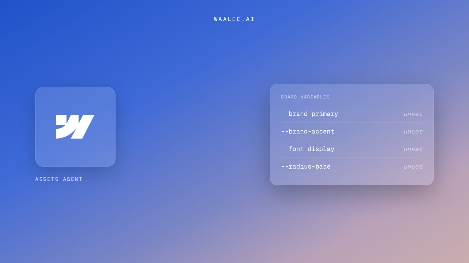 Webflow's new Assets agent needs your brand variables already set