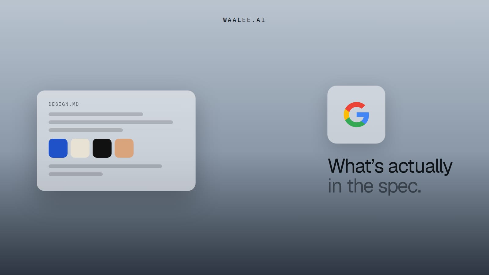 Google open-sourced DESIGN.md. Here's what's actually in the spec